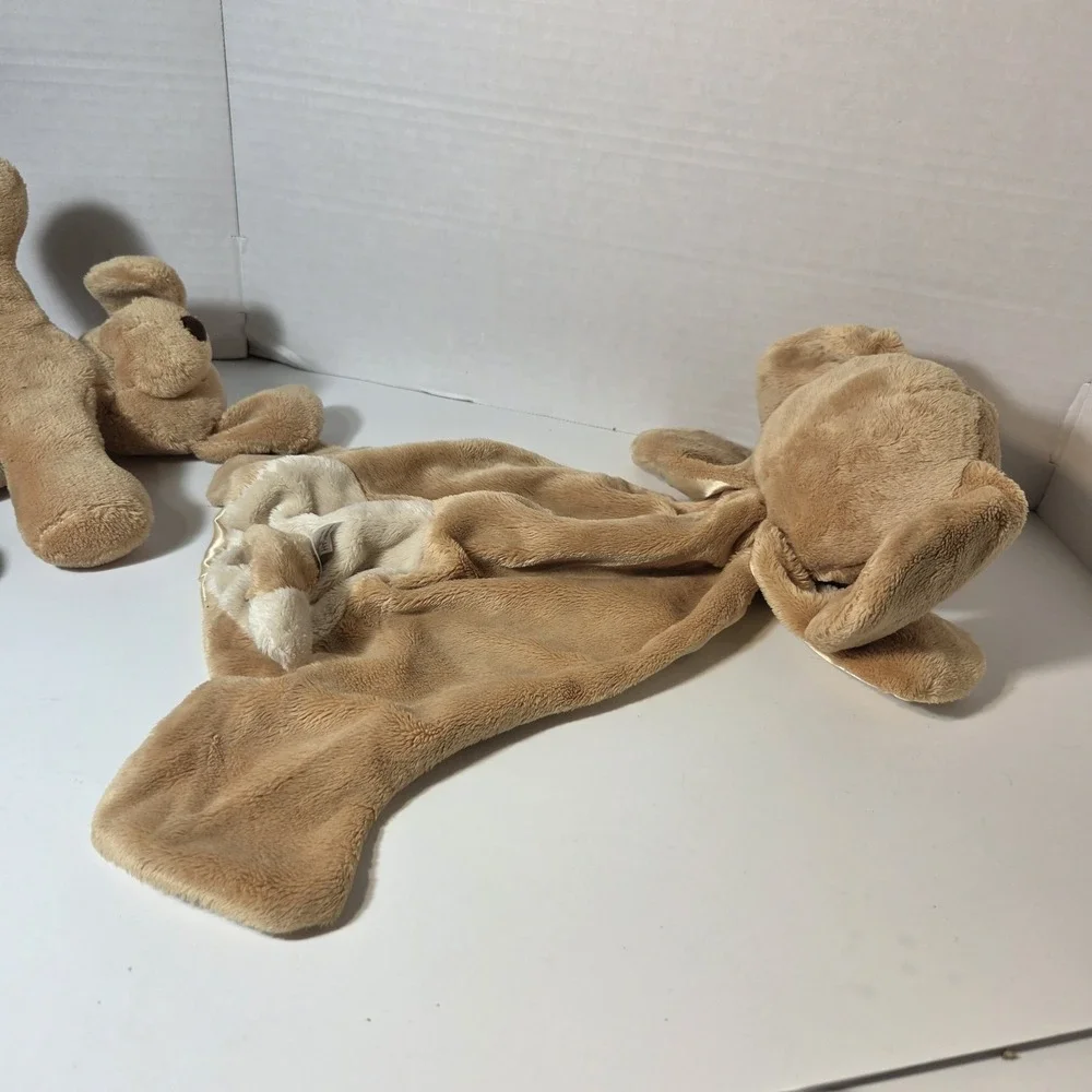 Baby Gund Spunky Huggybuddy Tan Puppy Dog Lovey Security Blanket / Spunky Dog Pl